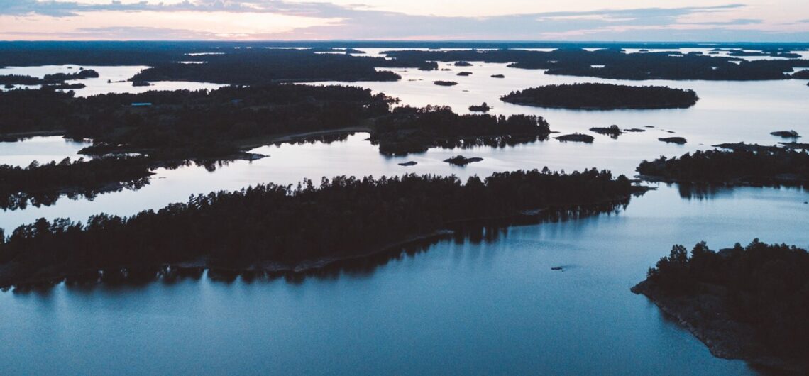 Schären von oben gesehen